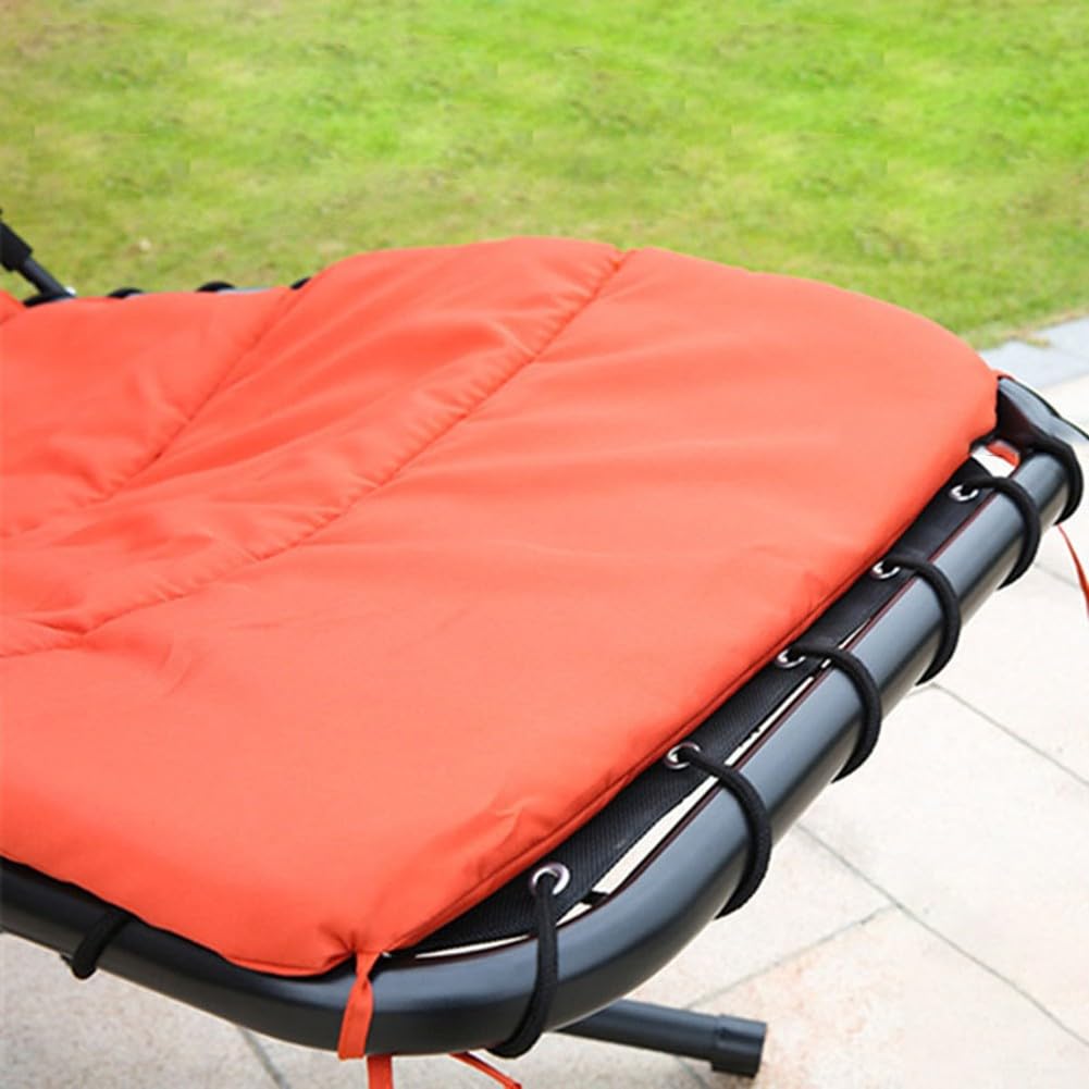 Ensemble de coussin de chaise longue suspendue, housse de rechange pour lit de jour d'extérieur avec tissu de parapluie, tapis imperméable pour balancelle flottante incurvée, siège beige et