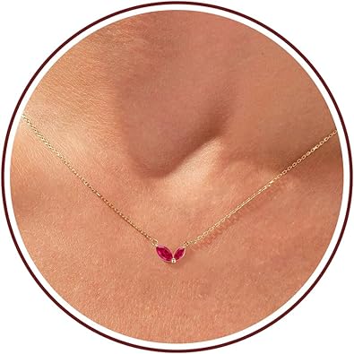 Birthstone Necklace for Women Dainty Gold Necklace with 2 Birthstone Christmas Stocking Stuffers Teen Girl Gifts Trendy Stuff Birthday Gift Moms 2025 Graduation Gift Adjustable Anniversary Jewelry for Daughter Girlfriend Friend