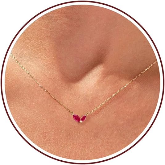 Birthstone Necklace for Women Dainty Gold Necklace with 2 Birthstone Christmas Stocking Stuffers Teen Girl Gifts Trendy Stuff Birthday Gift Moms 2025 Graduation Gift Adjustable Anniversary Jewelry for Daughter Girlfriend Friend