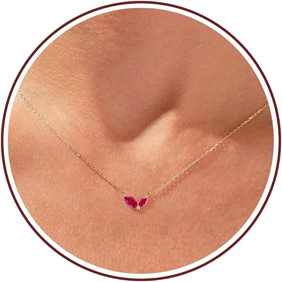 Birthstone Necklace for Women Dainty Gold Necklace with 2 Birthstone Christmas Stocking Stuffers Teen Girl Gifts Trendy Stuff Birthday Gift Moms 2025 Graduation Gift Adjustable Anniversary Jewelry for Daughter Girlfriend Friend