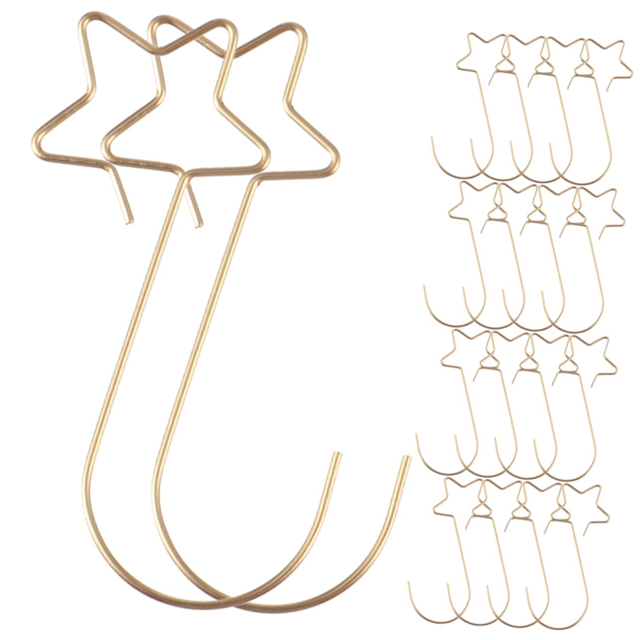 Cabilock 100pcs Star-Shaped Christmas Ornament Hooks Bauble Hangers for Tree Decoration Holiday Wreaths and Everyday Use for Festive Atmosphere