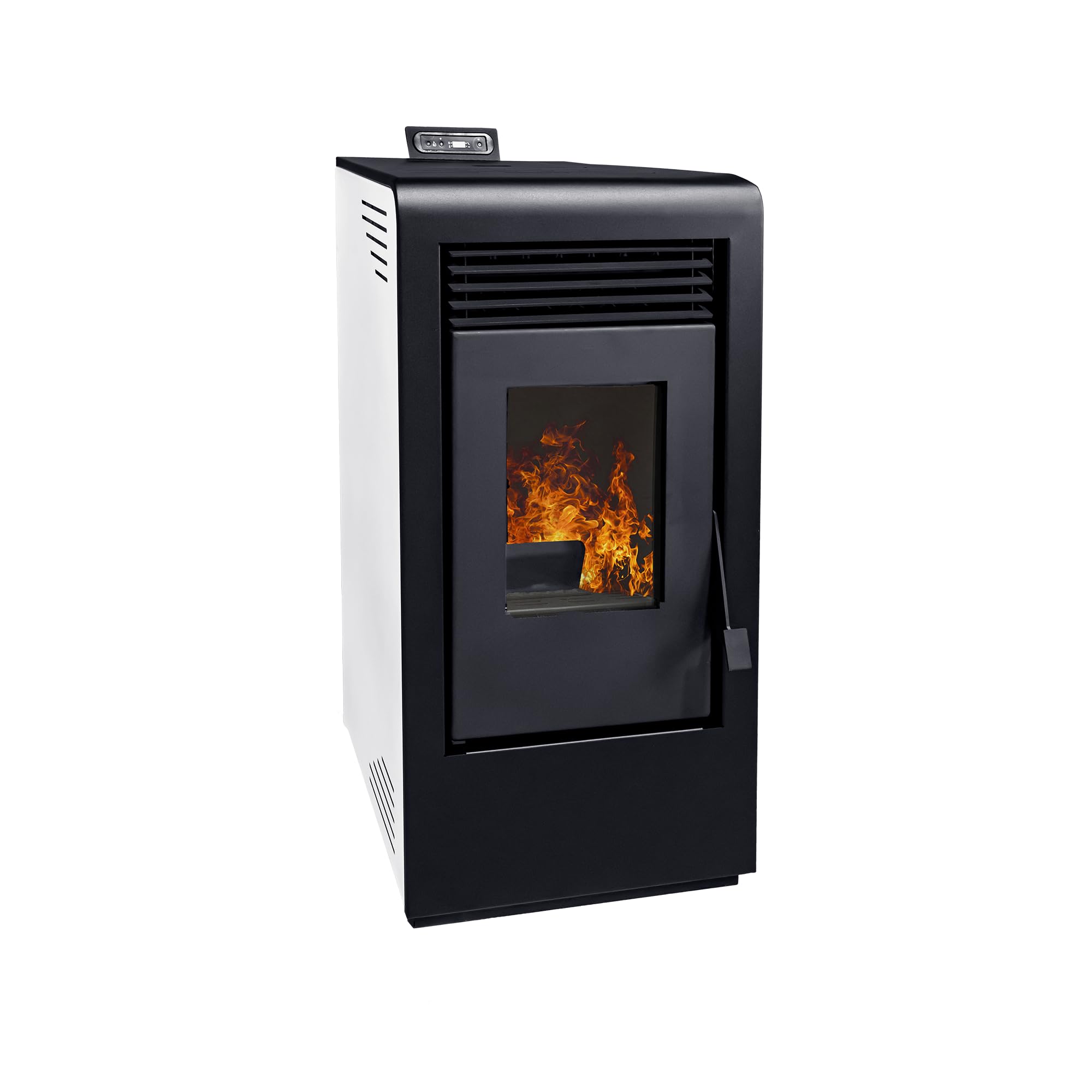 EIDER BIOMASA Power 10 bianco: Stufa a pellet | 9,9 kW | Prestazioni 91% | Autonomia 32 ore | Capacità 17 kg | Riscaldamento 180 m³ | Efficienza e design superiore