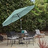 Pure Garden 50-LG1043 Patio Umbrella with Auto Tilt, 10 ft, Dusty Green