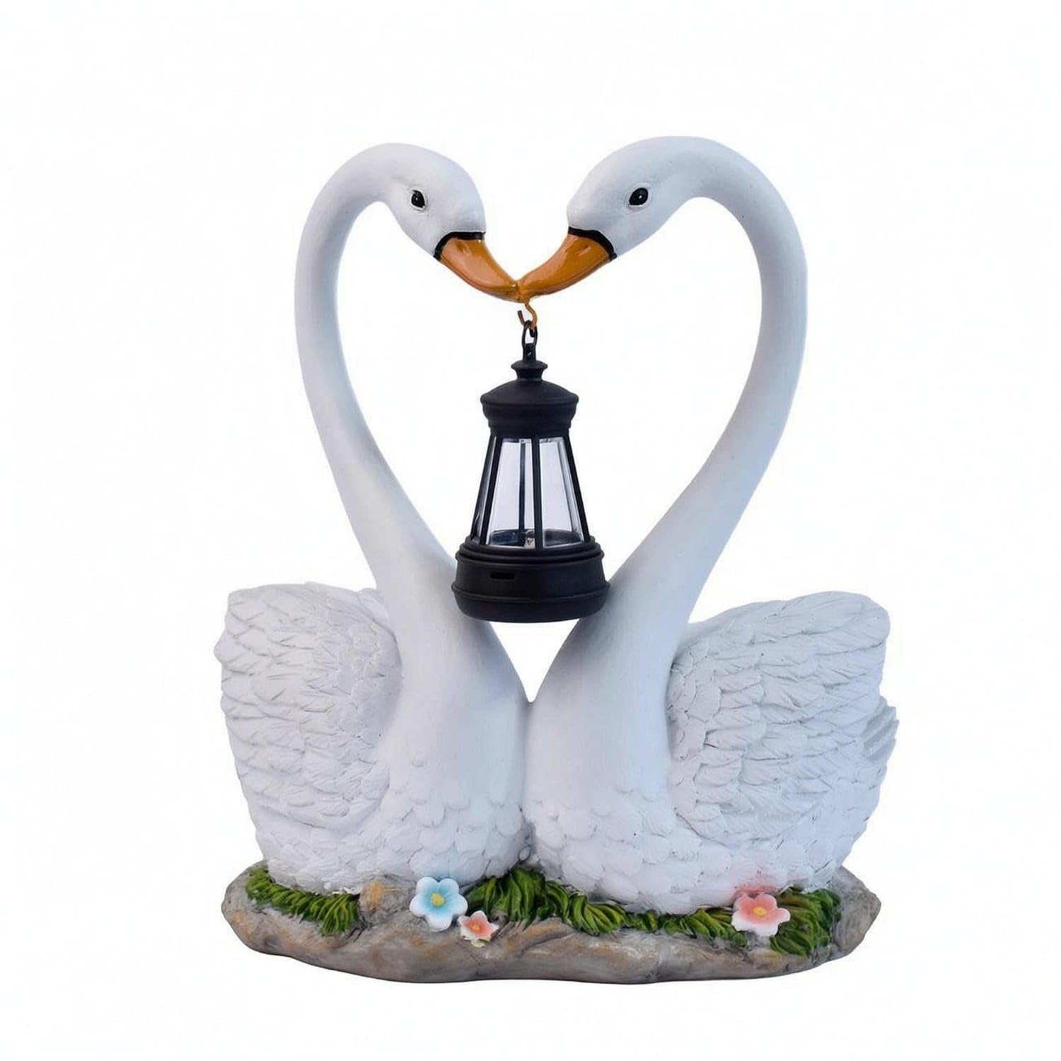 Resin Lantern Swan Ornament Painted Swan Garden Ornament Outdoor Decorative for Courtyard, Landscape, Chandelier Swans-image-25