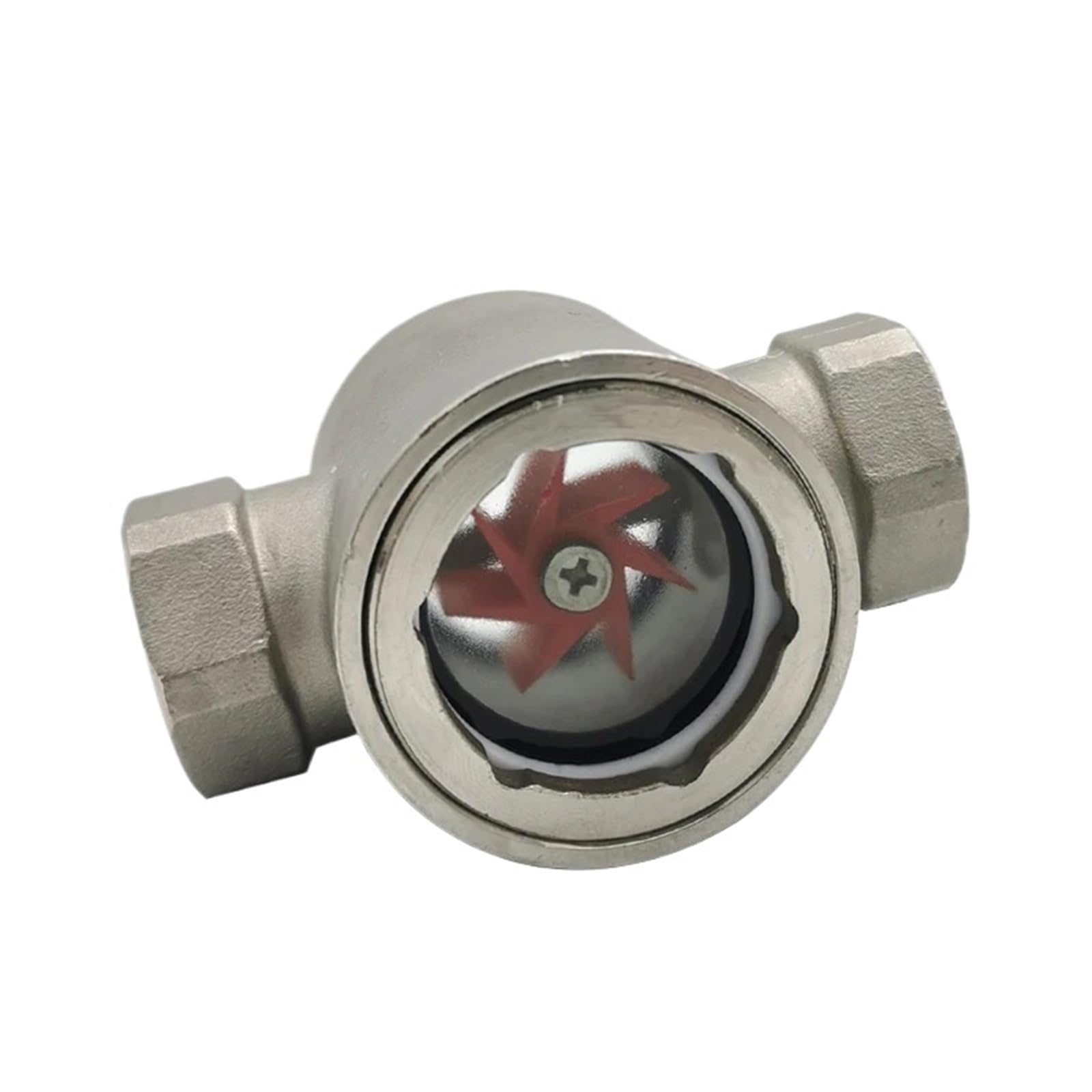 MXXDMOPD 1/4" 3/8" 1/2" 3/4" 1" BSPT Female SS304/316 Window Sight Glass Flow Indicator with Impeller