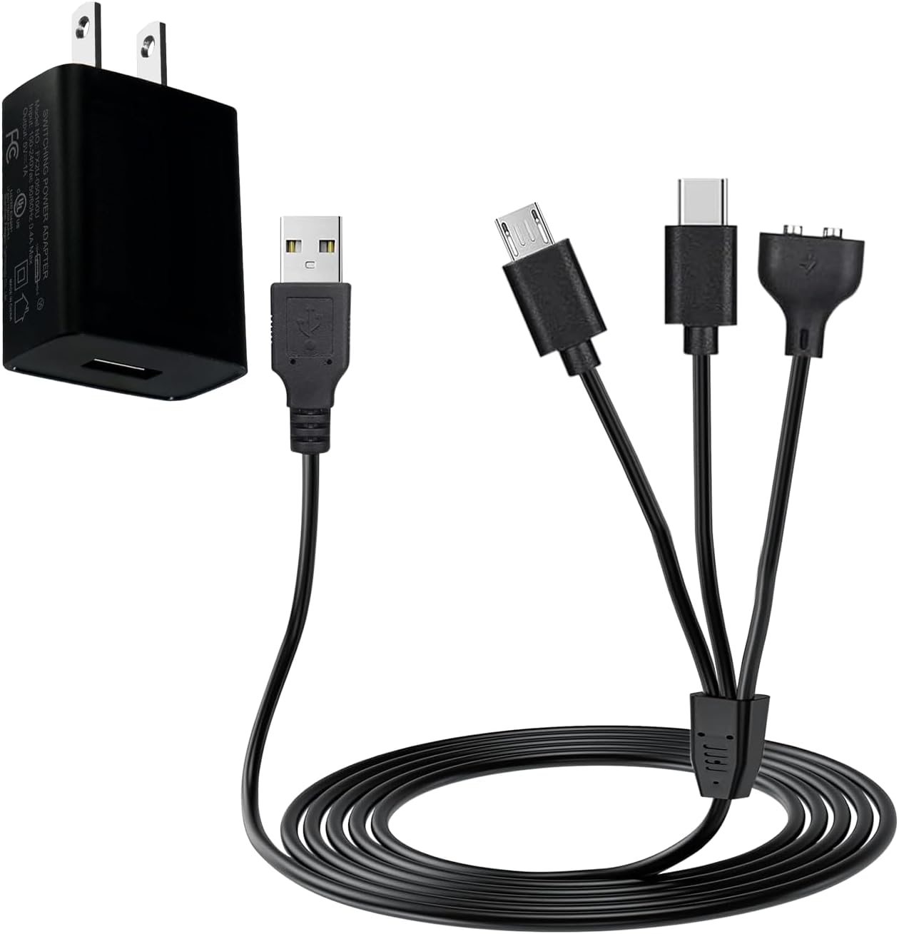Tonton 3-in-1 USB Charger Kit with power adapter and multi-connector cable.