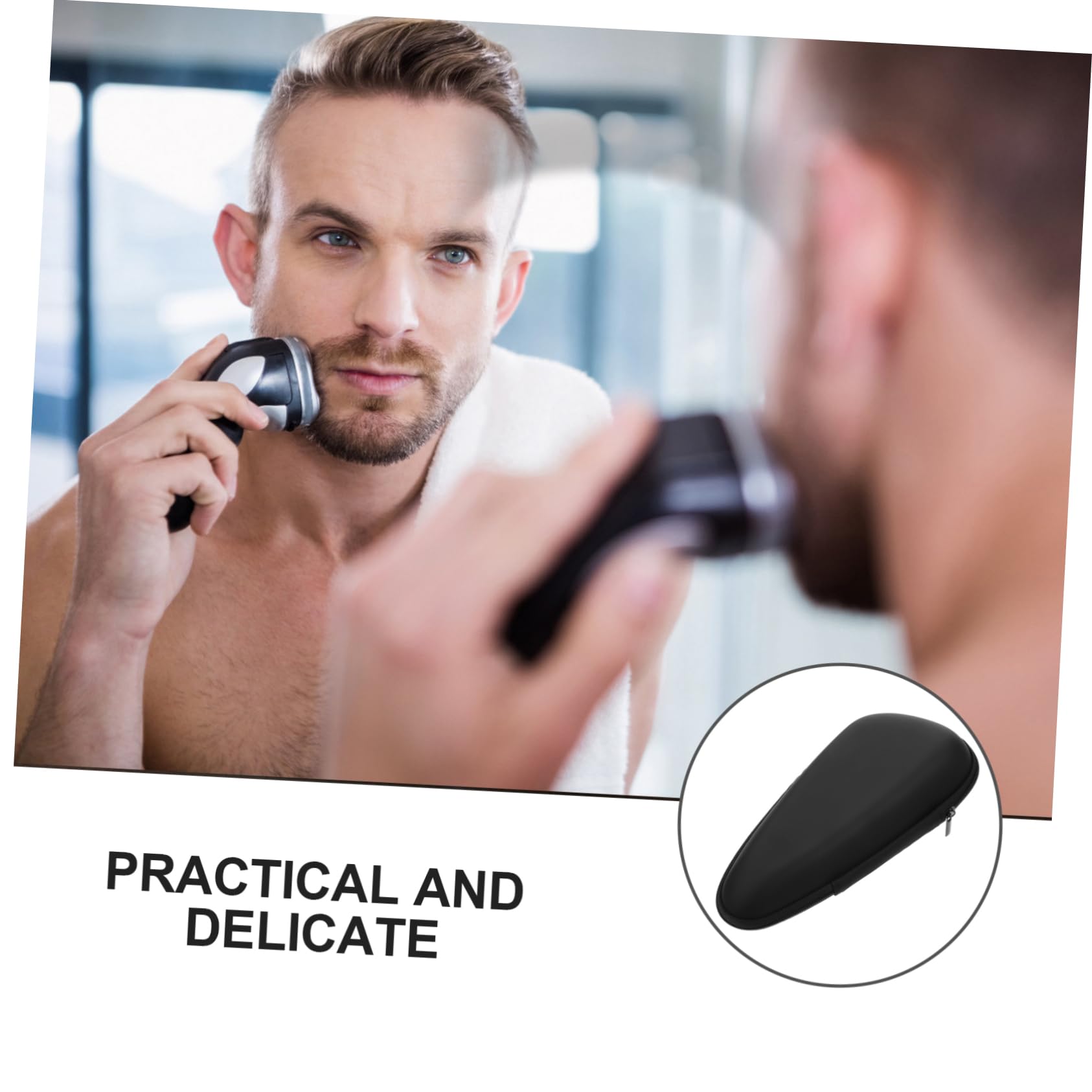 Baluue 5pezzi Custodia Protettiva Per Rasoio Da Viaggio Hard Case Con Chiusura Cerniera Organizzatore Per Rasoio e Accessori Per Viaggi e Usi Quotidiani