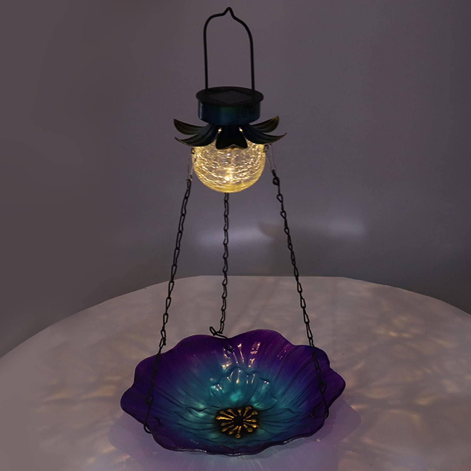 Lampa Słoneczna Karmnik Dla Ptaków, Wisząca Taca Do Karmienia Ptaków Ogród Karmnik Dla Dzikich Ptaków Narzędzie Do Dekoracji Zewnętrznej