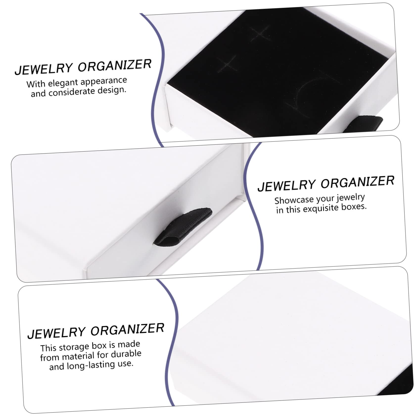20 Stück-pack Schmuckaufbewahrungsbox aus Weißem Papier mit Schubladendesign Einfachem Stil zur Organisation und Präsentation von Schmuck und Geschenken