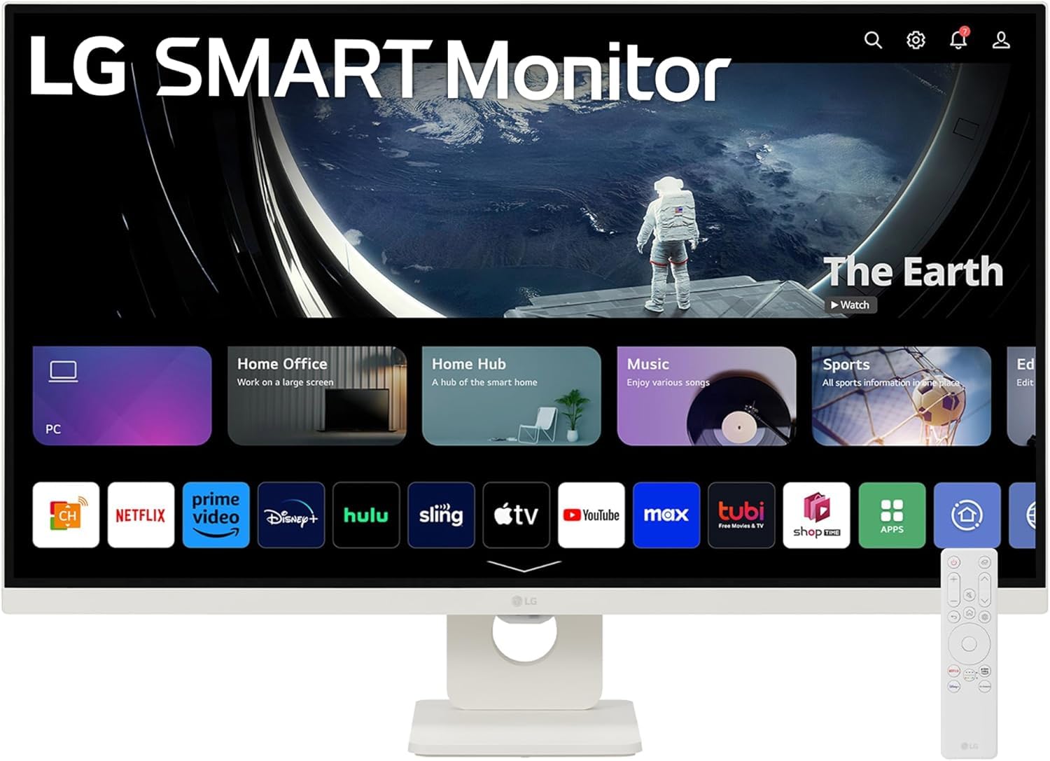 LG Smart Monitor 32U721SA-W - 16:9, VA, UHD(3840 x 2160), 60 Hz, Blanco | No, Inclinación (eje horizontal), HDR10, DCI-P3 90%, UHD 4K (3840 x 2160), Panel VA, HDMI 2,0, USB-C 65 W, altavoces 5W x 2