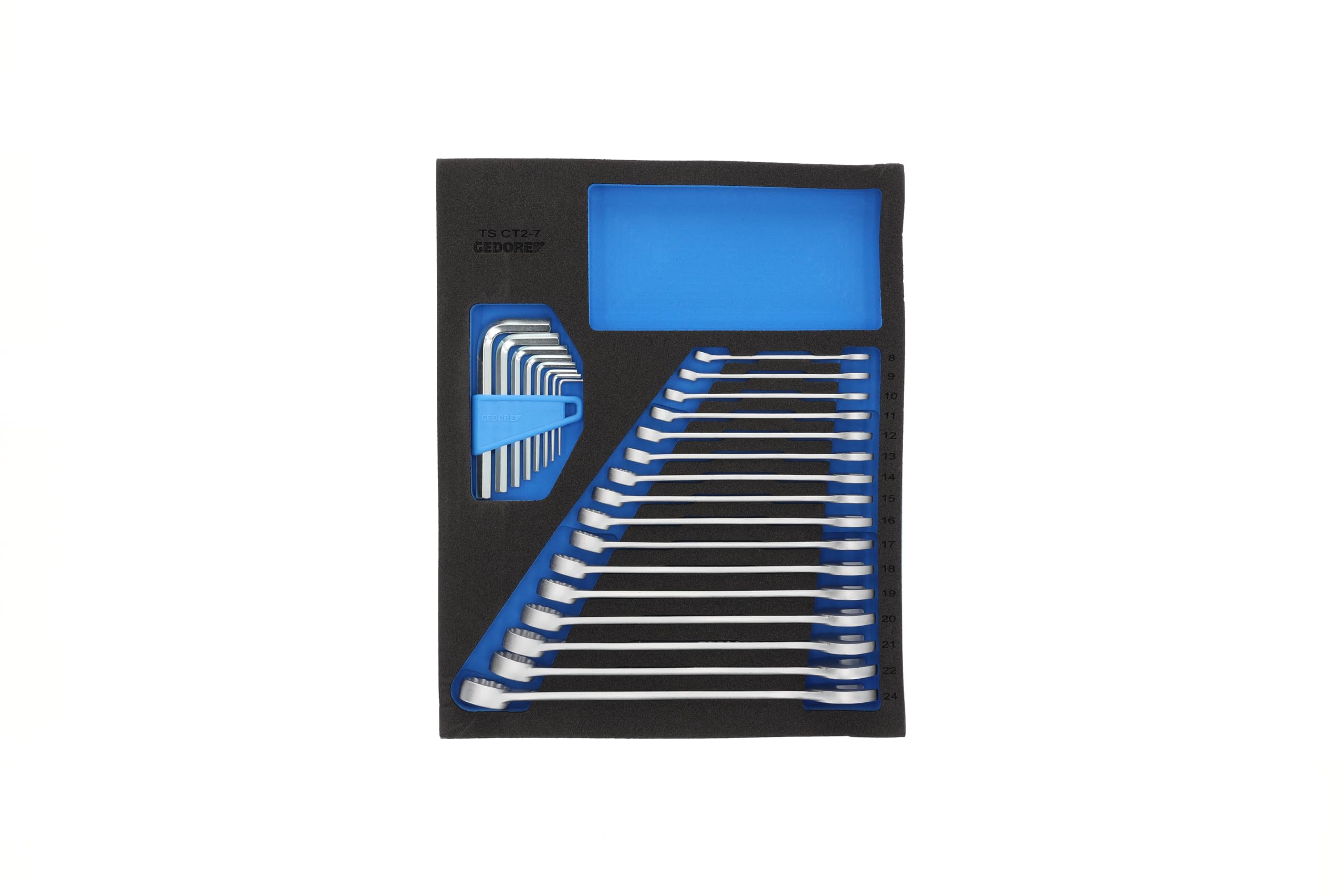 Zestaw kluczy płasko-oczkowych w module CT 2/4