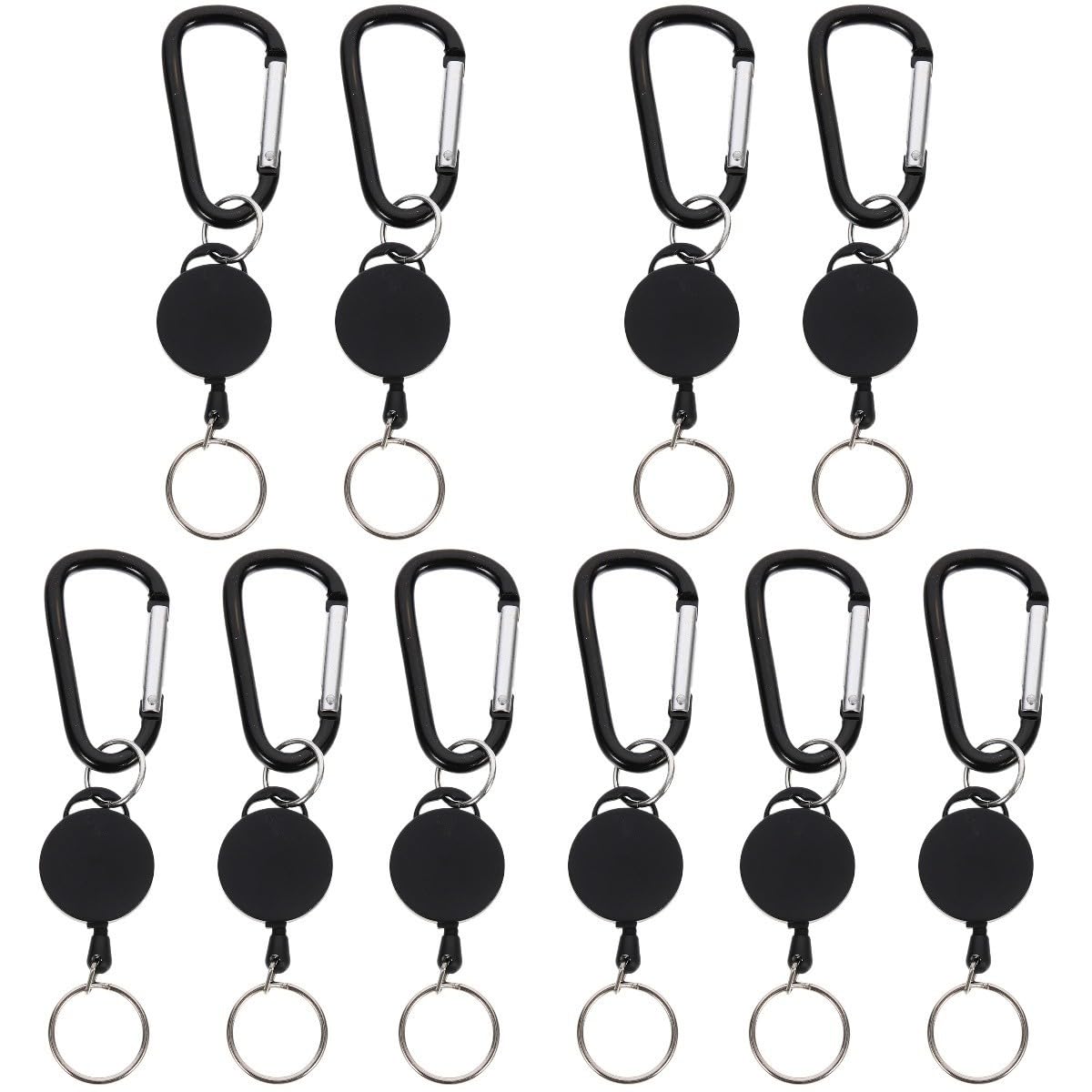 Healeved Retractable Schlüsselanhänger Multifunktionale Ausweishalter Mit Karabiner Flaschenöffner Langlebig Für Outdoor Aktivitäten Täglichen Gebrauch
