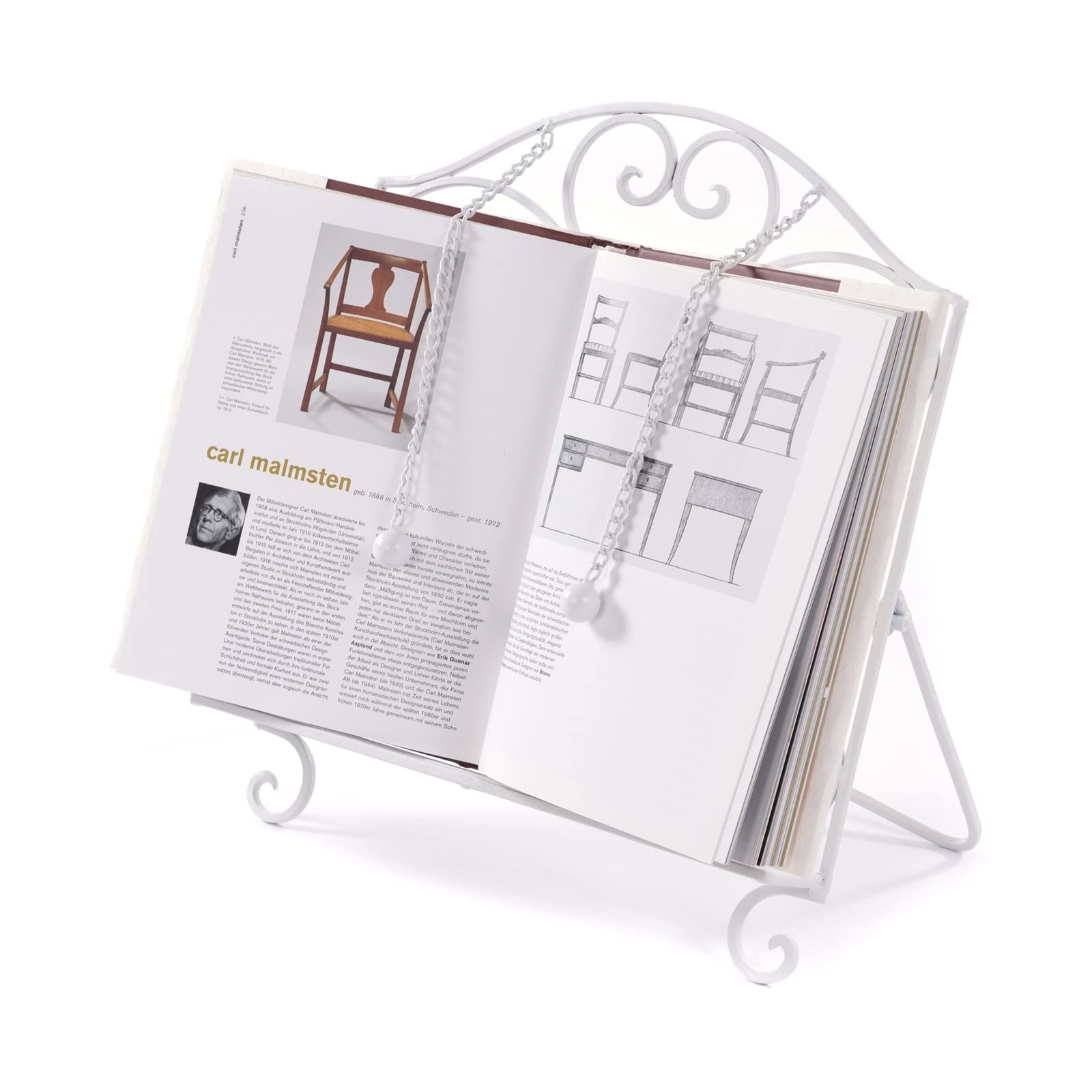 Willow & Croft Leggio PortaLibri Di Cucina In Legno Rustico Fatto A Mano - Altezza 37.6 Cm - 6
