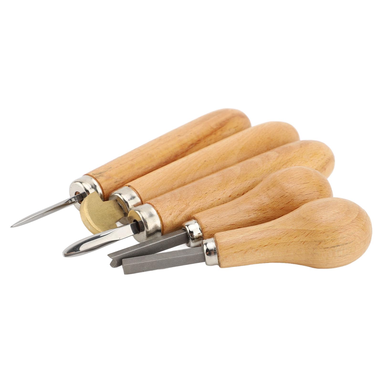 5Pcs Jewelry Setting Tools, Beech Wood, Metal Jewelry Stone Prong Pusher, Engraver Tool Set for Professional Jeweler Beginners