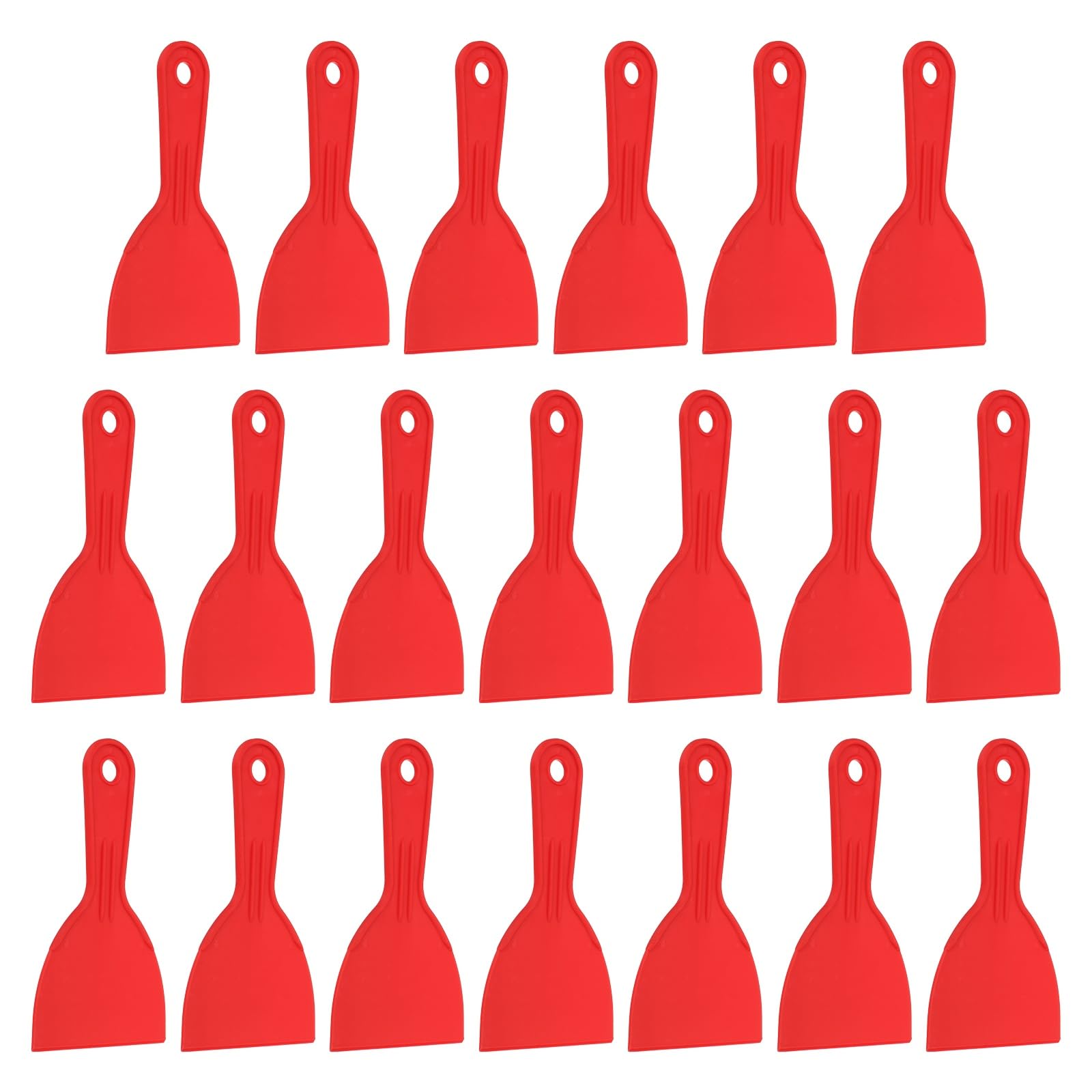 QUARKZMAN 20Pcs Spatola Raschietto 4" Larghezza Strumento Raschietto Rosso