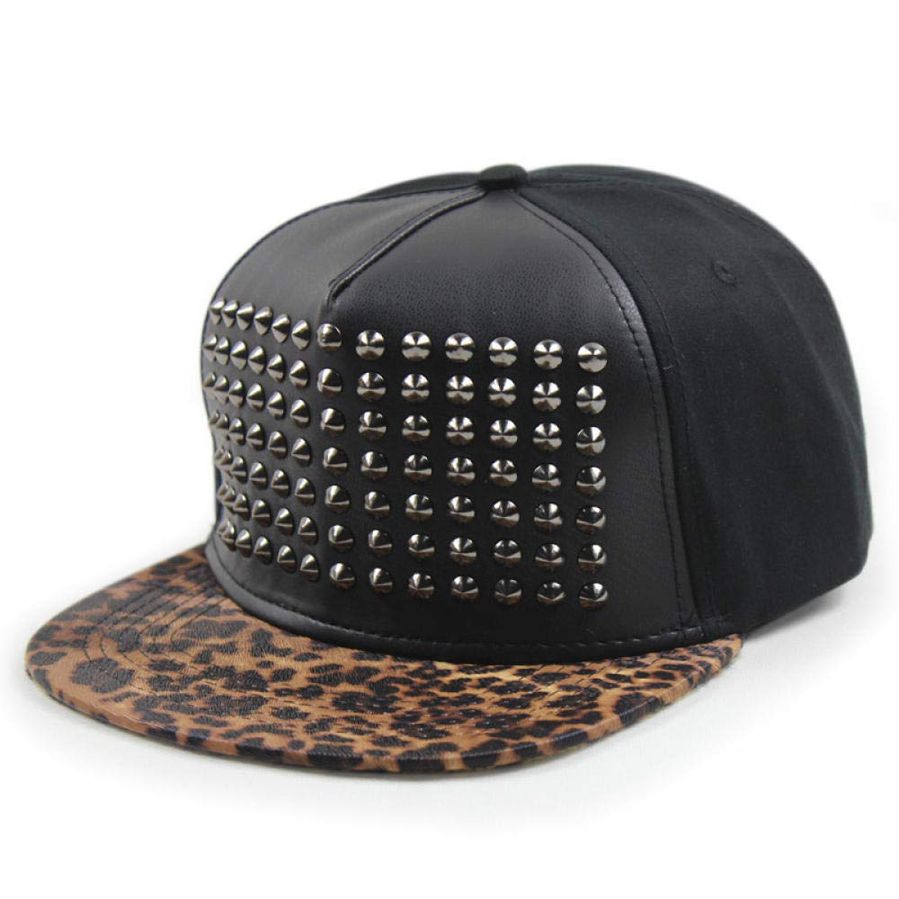 Czapka Z Daszkiem Czapka Z Daszkiem Sun Hat Czapka Turystyczna Europejski I Amerykański Punk Style Okrągły Otwór Metalowych Nity Hip-Hop Czapka Baseballowa B-Boy Mężczyzna I Kobieta Płaski Uliczny Dan