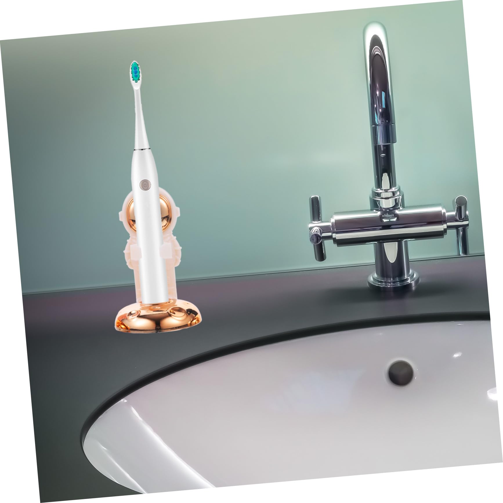 3Pcs Electric Toothbrush Holder Wall Mount Adhesive Bathroom Organizer Cute Design for Space Saving Storage and Easy to Install Includes