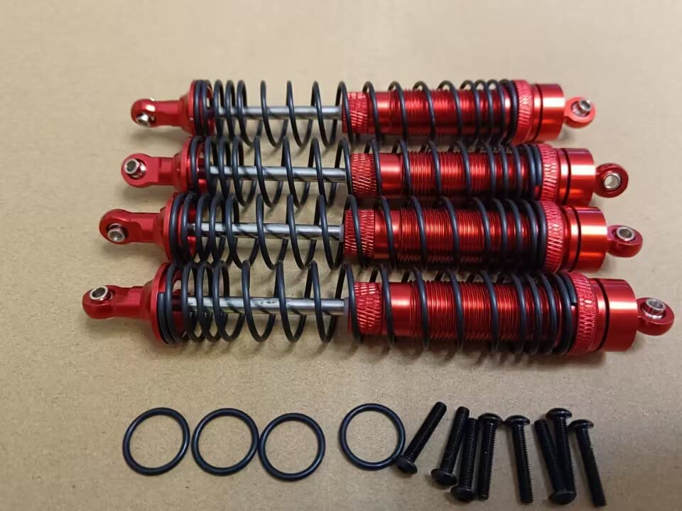 for LOSI LMT 4WD Shocks, Front & Rear Shocks Upgrades Parts for 1/8 LOSI LMT 4WD Solid Axle Monster Truck 4pcs/Set (Red)