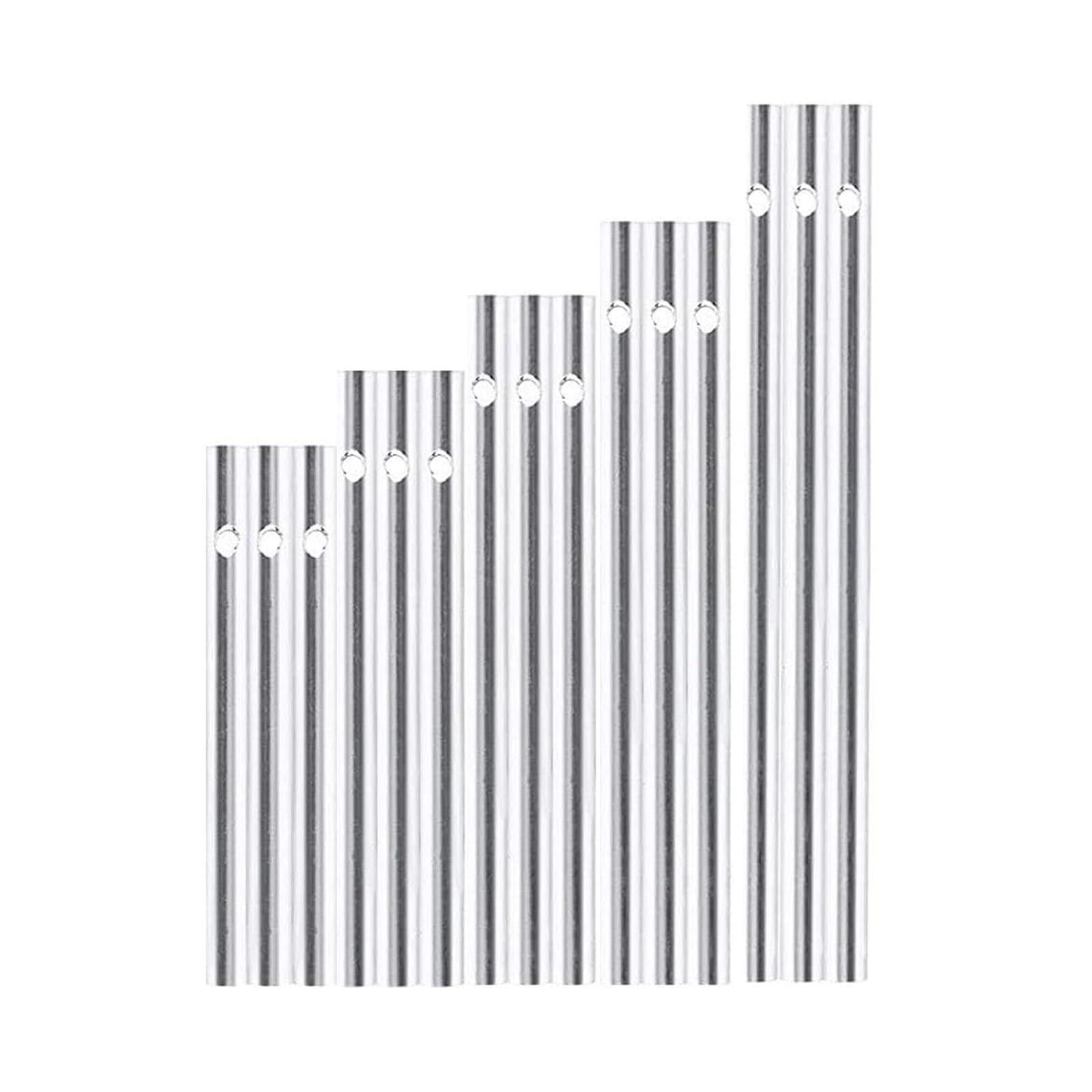 Shirene Silver Wind Chime Tubes,30 PCS Wind Chime Tubes,DIY Winds Chimes Making Supplies with 5 Different Lengths Aluminum Tubes for Home,Garden,Patio Decor and Crafts