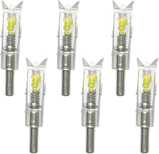 6PCS Lighted Nocks for Crossbow with .300/7.62mm Inside Diameter Led Nocks Arrow nocks for Archery Hunting