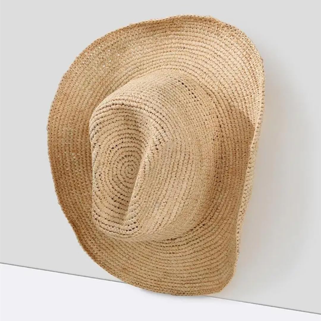 Sonnenhut Strohhut Hut Stroh Sonnenhüte Für Frauen Mit Breitkrempigem Cowboyhut Und Verstellbarem Strandhut