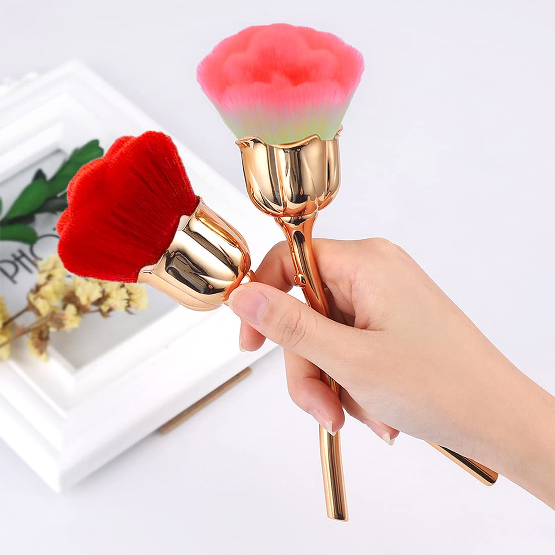 Amazon.com: XEAOHESY 2 Pcs Rose Flower Makeup Brushes Flower Blush