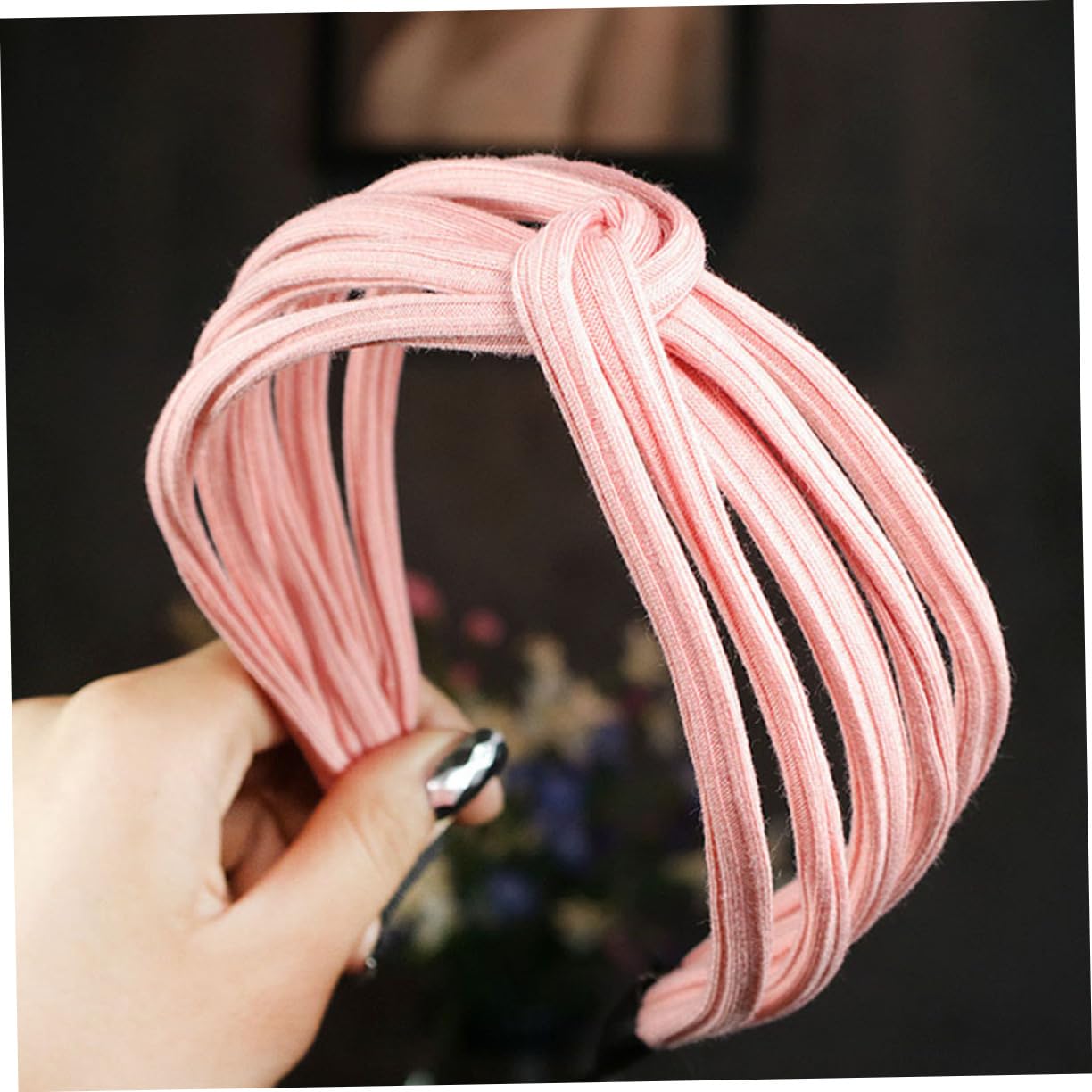 Healeved 6pezzi Fascia Larga per Capelli Donna in Tessuto Nodo Incrociato Accessori per Copricapo Adatto per Matrimoni Feste Spiagge e Uso Quotidiano