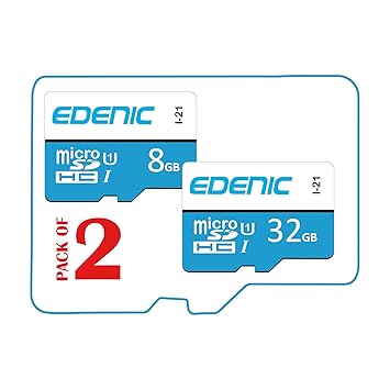 Edenic 8GB+32GB Memory Card,8GB+32GB Micro SDHC Card,Class 10,Fast Speed for Smartphones, Tablets and Other Micro Slots wtih Data Transfer(Combo-Pack of 2)