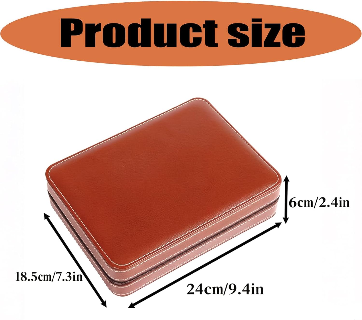 PU Watch Storage Box with 8 Slots, Removable Cushions, A image 3