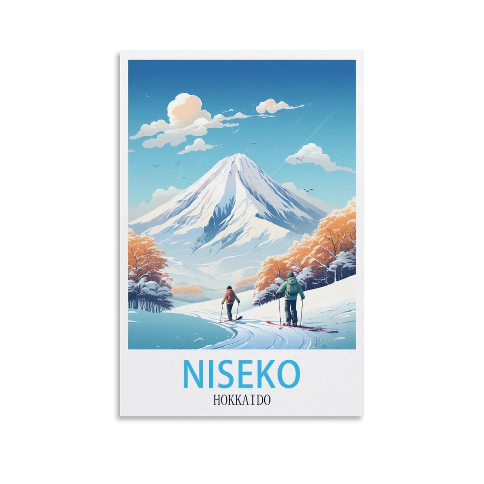 LHJOIUN Niseko Hokkaido Vintage Travel Poster 08x12inch(20x30cm) Art Canvas Print For Living Room Bedroom Home Decoration Modern Art