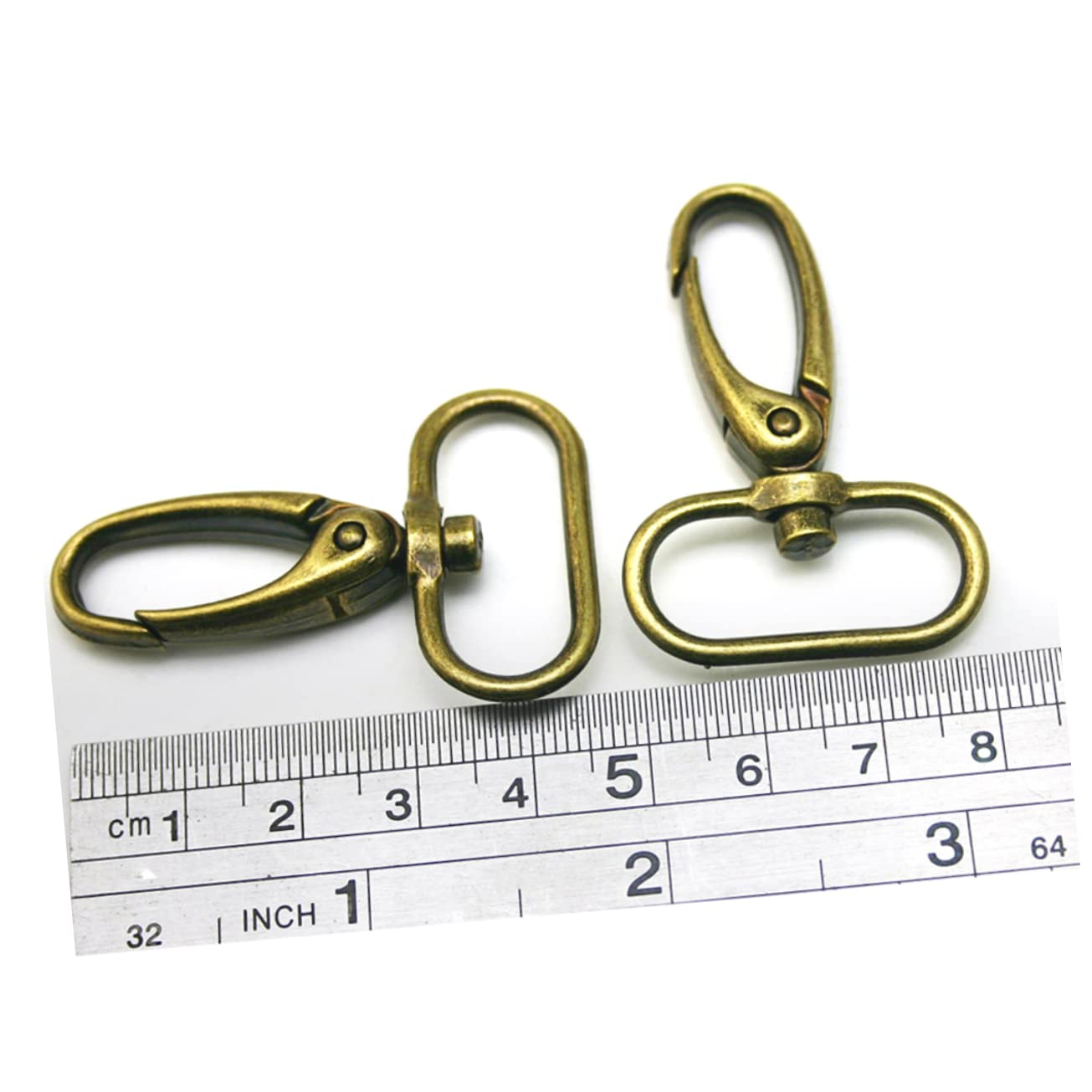 Generic 20pcs Swivel Snap Hook Small Trigger Snaps Hook Push Gate Snap Hook Enamel Bowl Swivel Lobster Hooks Lobster Clasp Antique Lobster Claw Clasp Keychain The Chain Pendant to Rotate, medium