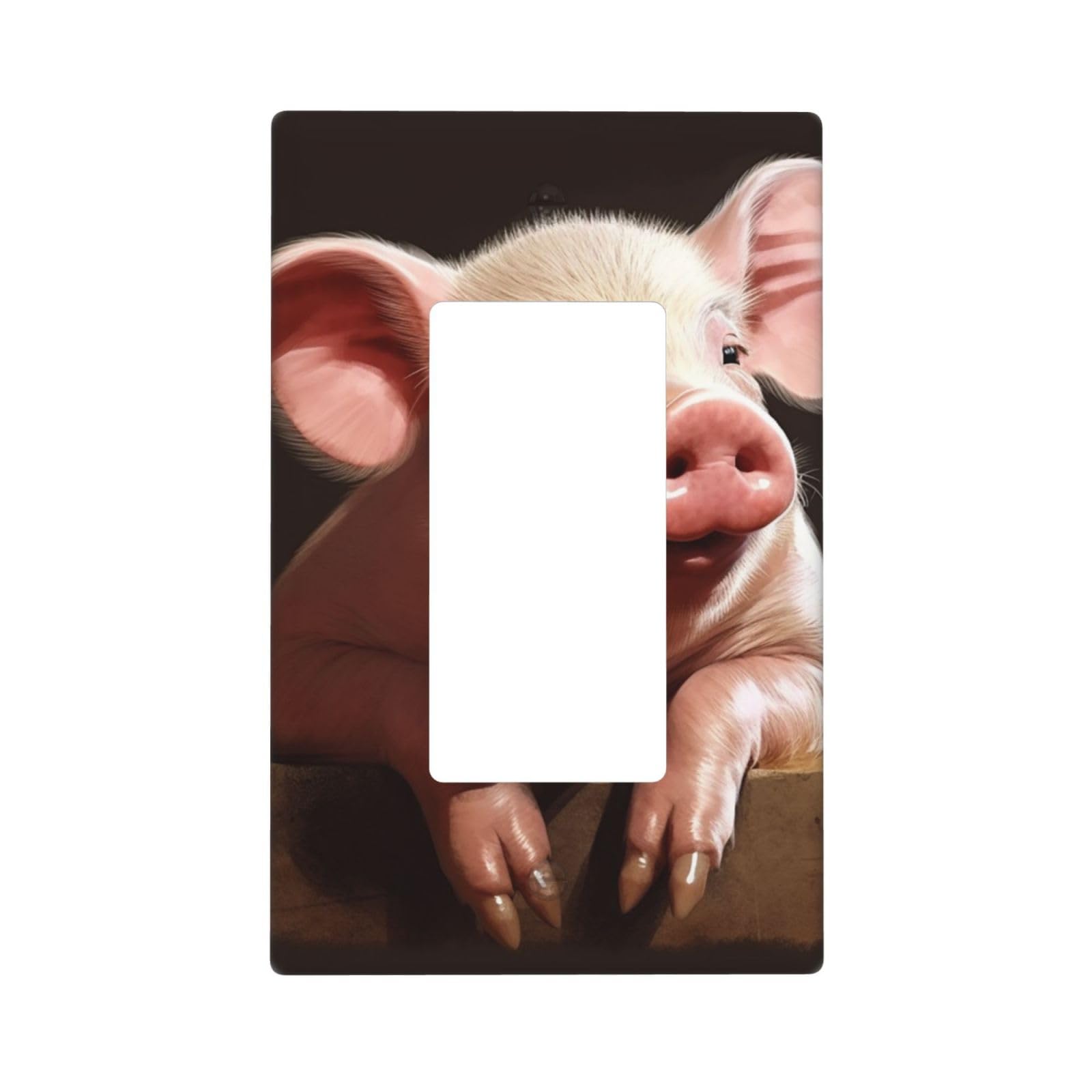 Decorator Wall Plate 1 Gang Light Switch Covers Decorator Receptacle Outlet Covers Smiling Wall Plates for Electrical Outlets Plug Cover Single Rocker Switch Plates