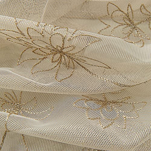 ANCLLO Tende trasparenti ricamate per il soggiorno...