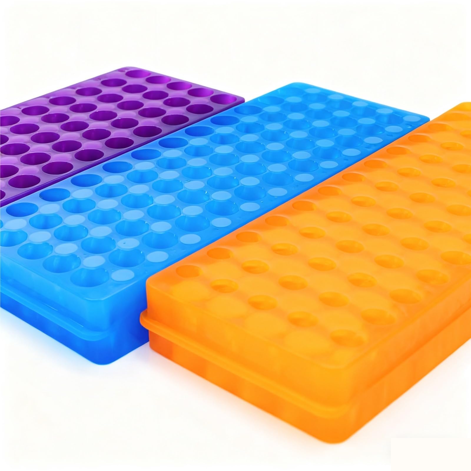 Gradilla De Tubo De Ensayo para Laboratorio Juego De 4 Gradillas For Tubos Ensayo Laboratorio, 60 Pocillos, Organizador Muestras