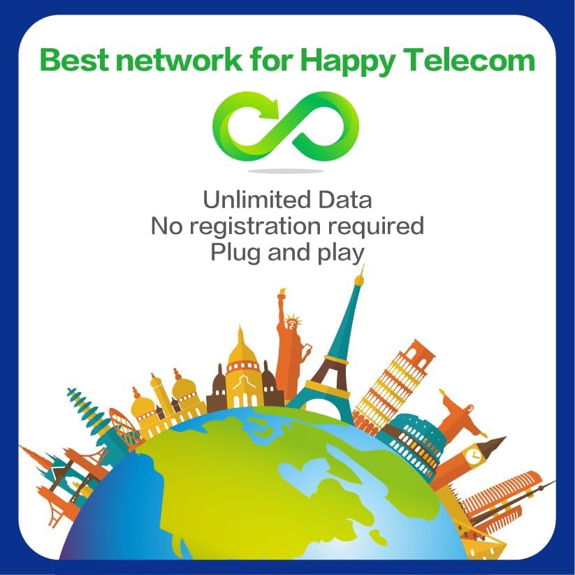 Happy 5G eSIM USA & Canada 15 Days Unlimited Data Travel eSim (excludes Alaska & Guam) | 10GB of 5G High-Speed Data | No Need Registration | Easy Activation