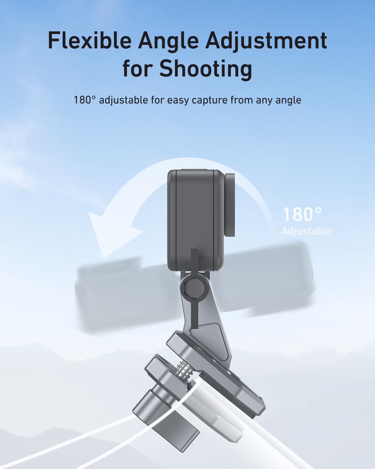 Supporto a clip per parabrezza moto, morsetto per parabrezza per DJI Osmo Action 6/Osmo Nano/Osmo 360/Action 5 4, Hero 13 12 11 10 9 8, compatibile con Insta 360 X5 X4 Action Cam