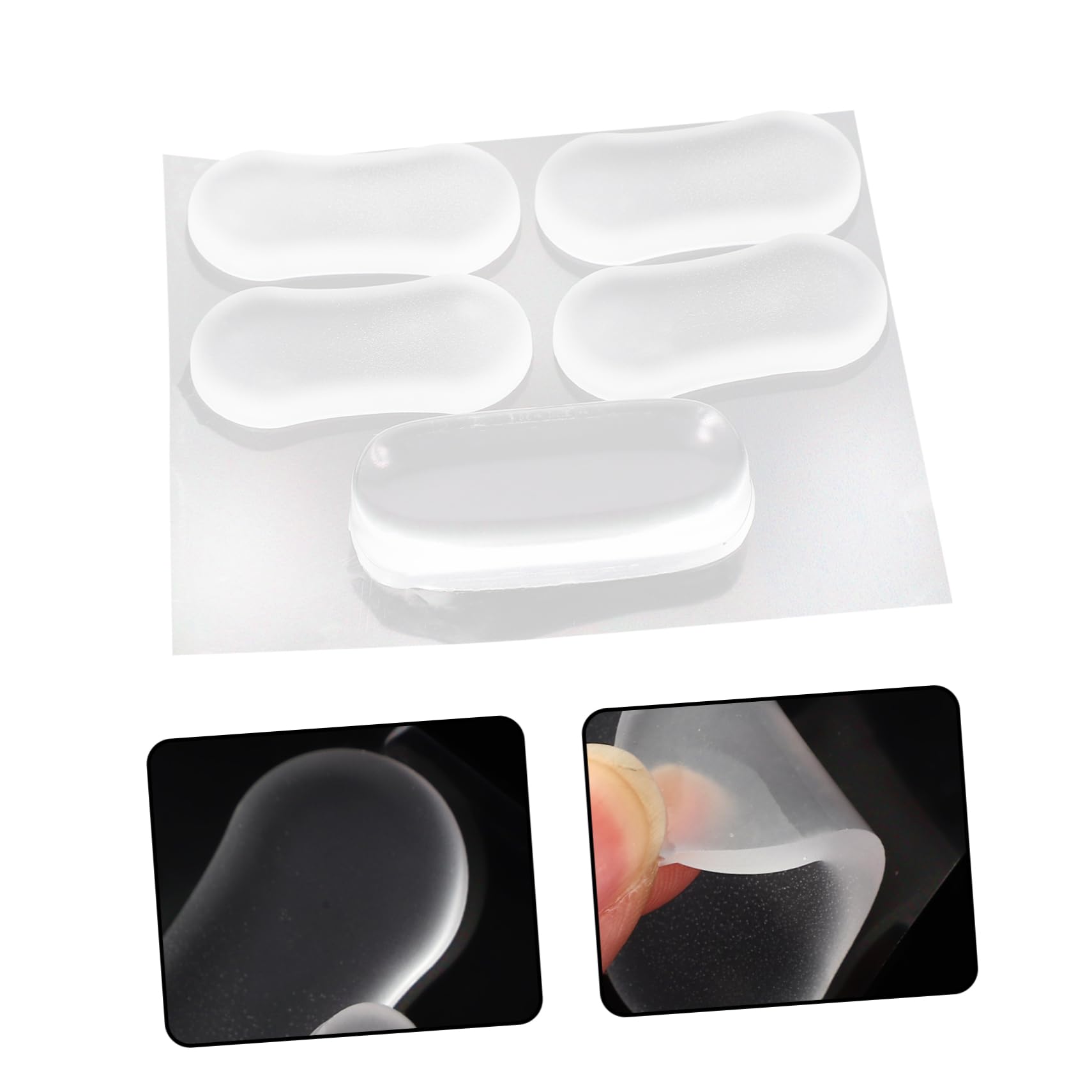 jojofuny 4 Set Di Cuscinetti in Silicone Per Sedili Wc Copri Sedili Porte Cassetti Armadi Assorbimento Del Rumore 20 Pezzi*4