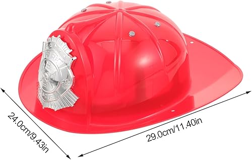 Miniatura 6 de COHEALI Sombrero de bombero, casco de bombero de plástico, casco de jefe de bomberos, disfraz de juego de rol, accesorio de cosplay de Halloween,