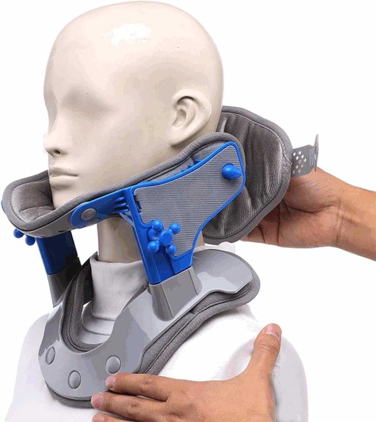 Supporto per Il Collo per Il Dolore al Collo Collare Regolabile | Dispositivo di trazione cervicale riscaldante Dispositivo di Stretching cervicale | Allevia Il Dolore e la pressio