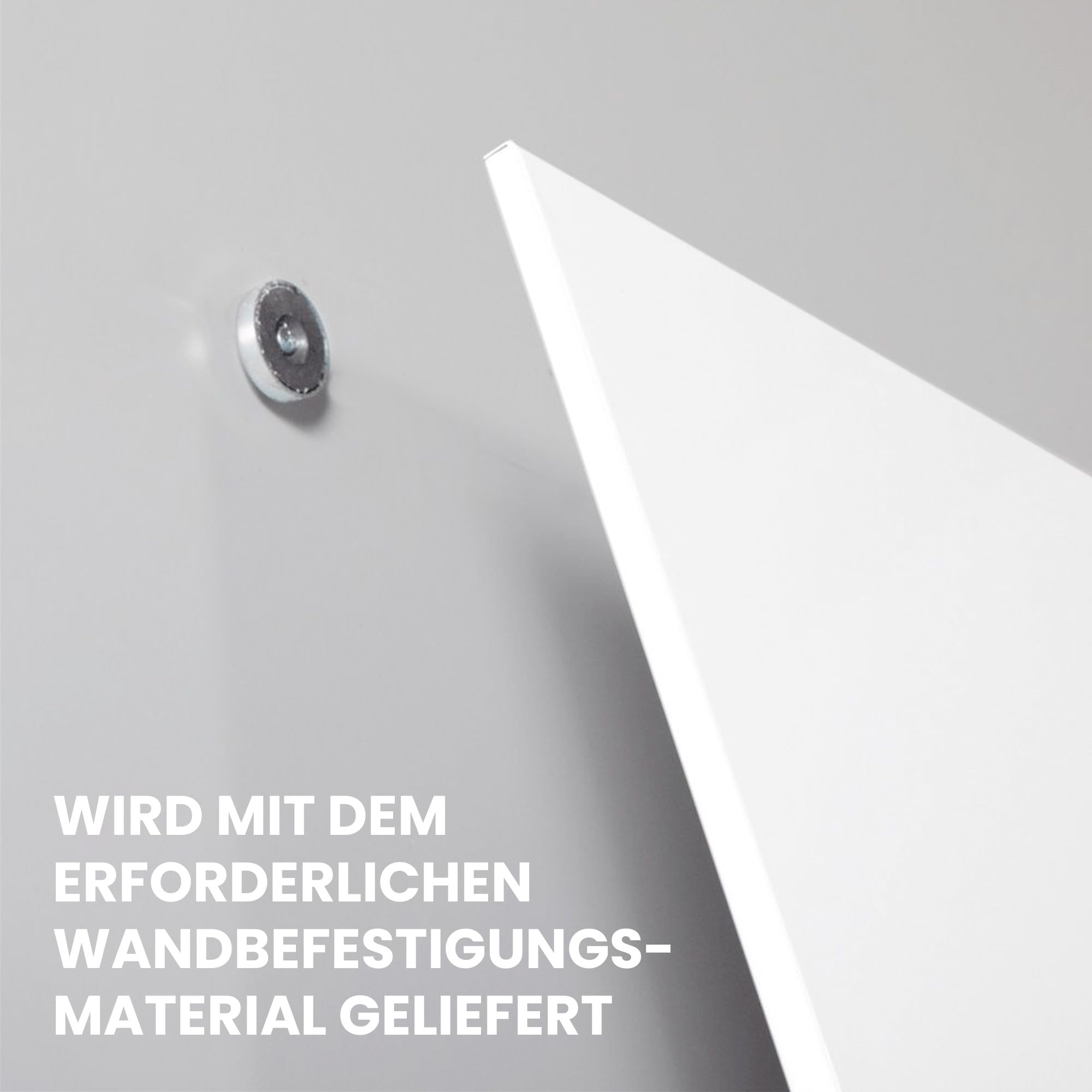 Vivol magnetwand rahmenloses Whiteboard 60 x 90 cm Weiß, whiteboard magnetisch & Magnettafel groß ohne Stifteablage, abwischbare Schreibtafel für Büro, Schule, Homeoffice & Meetingraum praktisch extra