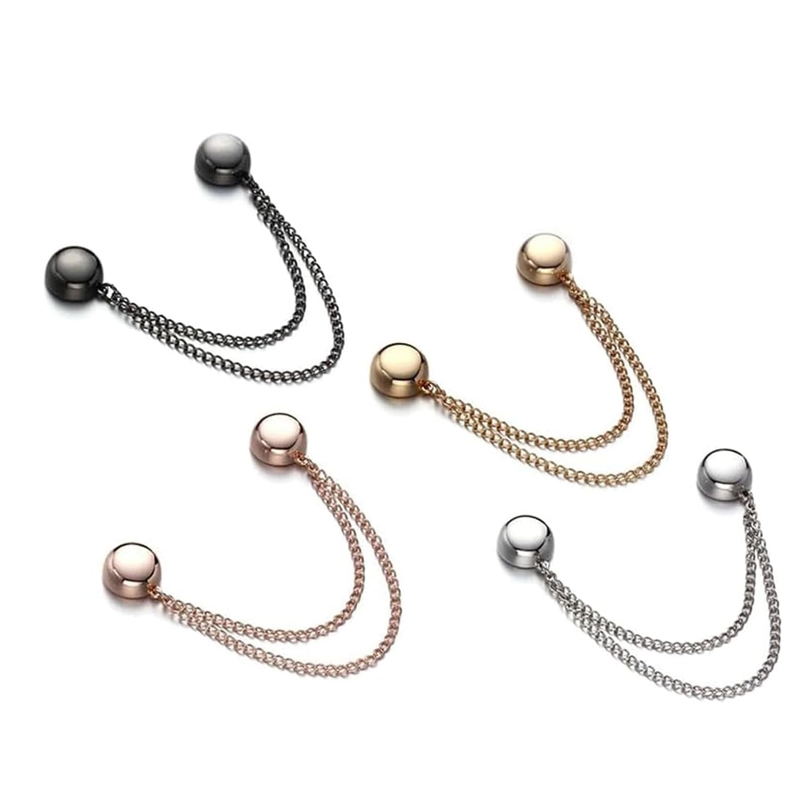 KOTGBEWMKOTGBEWM Multi-Function Magnetic Clothing Clips,Multi-Purpose Magnetic Pinless Brooch,Clothes Hijab Pins for Women (A+4PCS)