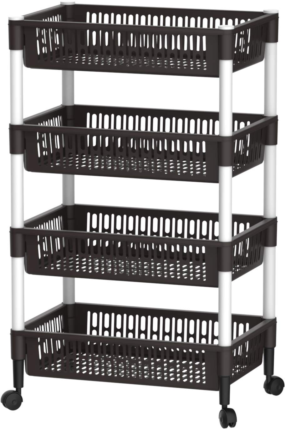 Cosmoplast 4 Tiers Vegetable Storage Rack, Dark Brown