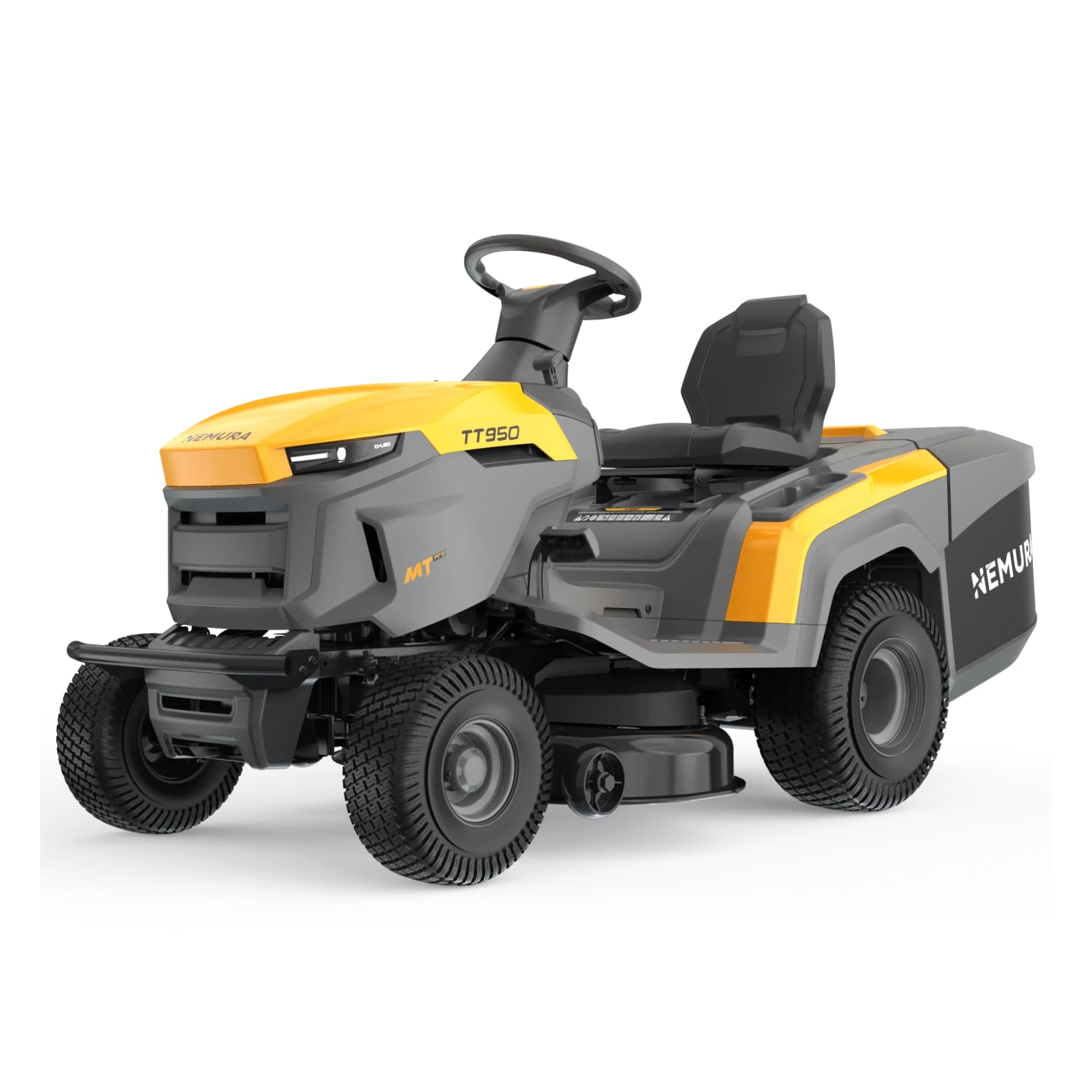 Nemura Tracteur Tondeuse Autoportée 547cc - Coupe 95 cm - Transmission Hydrostatique - Éjection Arrière - Jardin Grande Surface Jusqu’à 15 000 m² - Confort et Performance - Marque Française
