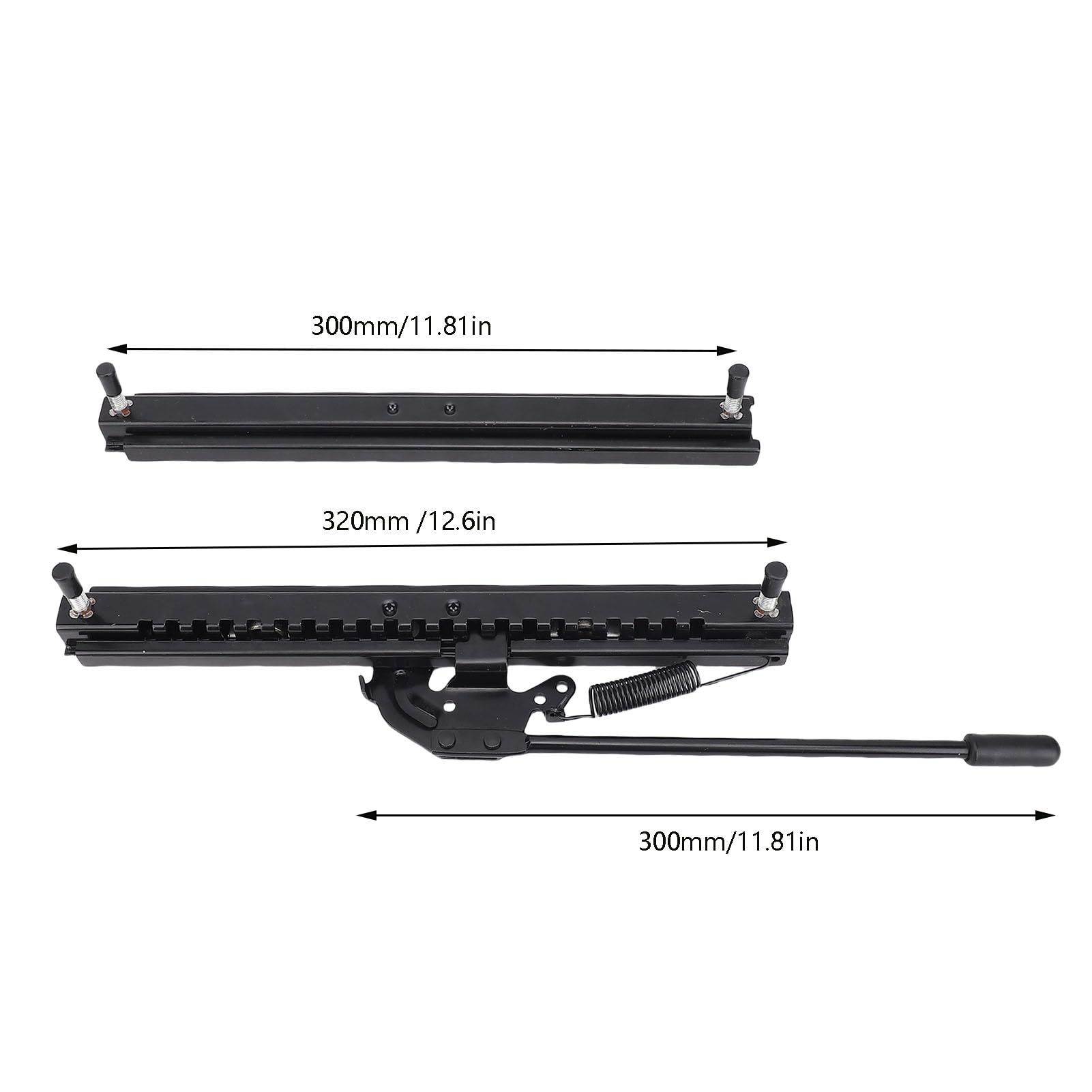 Fydun Juego de Rieles de Asiento Deslizantes Ajustables, Rieles de Acero Laminados en Frío de 320mm para Coche RV