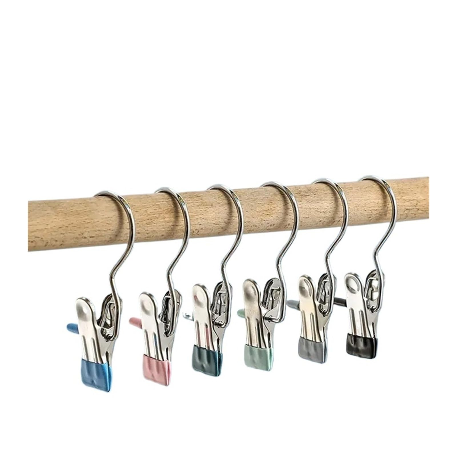 5–30 Stück Edelstahl-Haken, Wäscheklammern for Aufhängen von Hosen(30pcs-White)