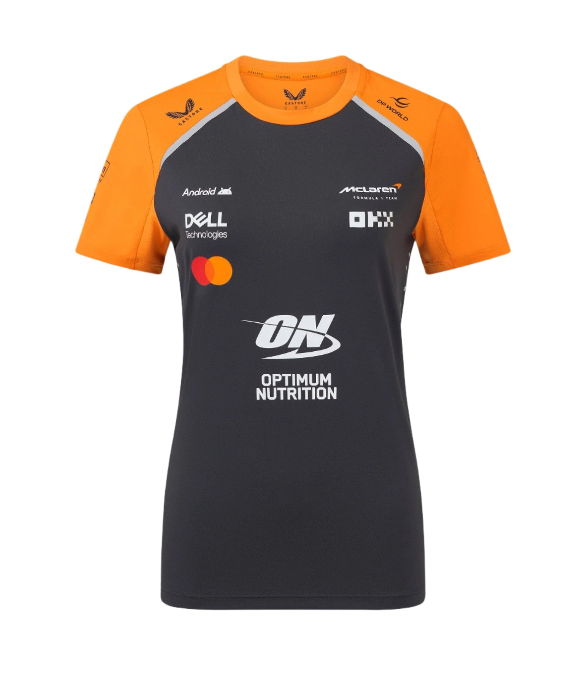 McLaren F1 Team Women's Setup T-Shirt, 2025 Season, Grey and Orange, Official Racing Merchandise (UK, Numeric, 6, Regular, Regular, Phantom/Autumu Glory)