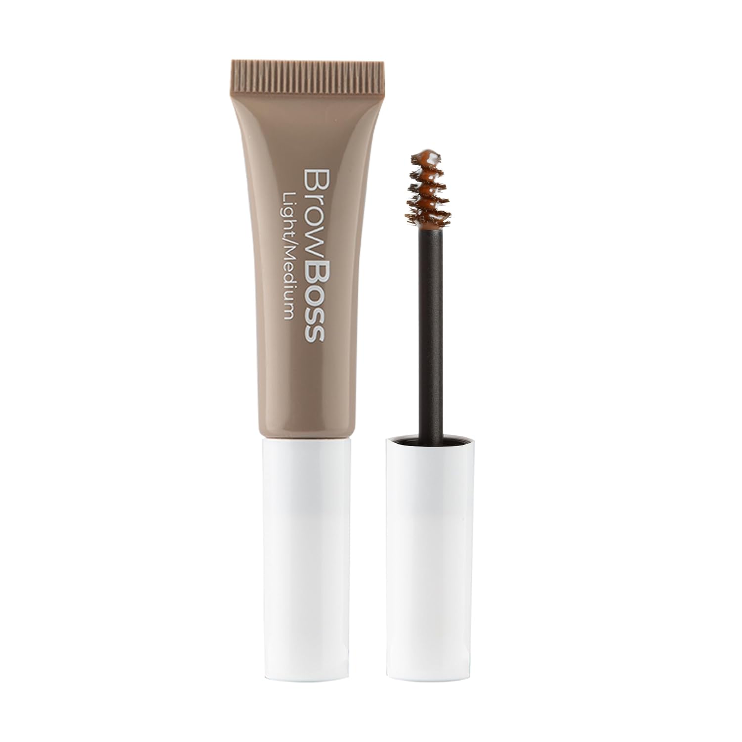 MCoBeauty - Brow Boss Glue & Set - Light Medium Semi-Tinted Brow Gel for Natural Tint, Long-Lasting Hold and Effortless Brow Styling - Vegan, Cruelty Free Cosmetics - Eyebrow Makeup, Stocking Stuffers Light/Medium