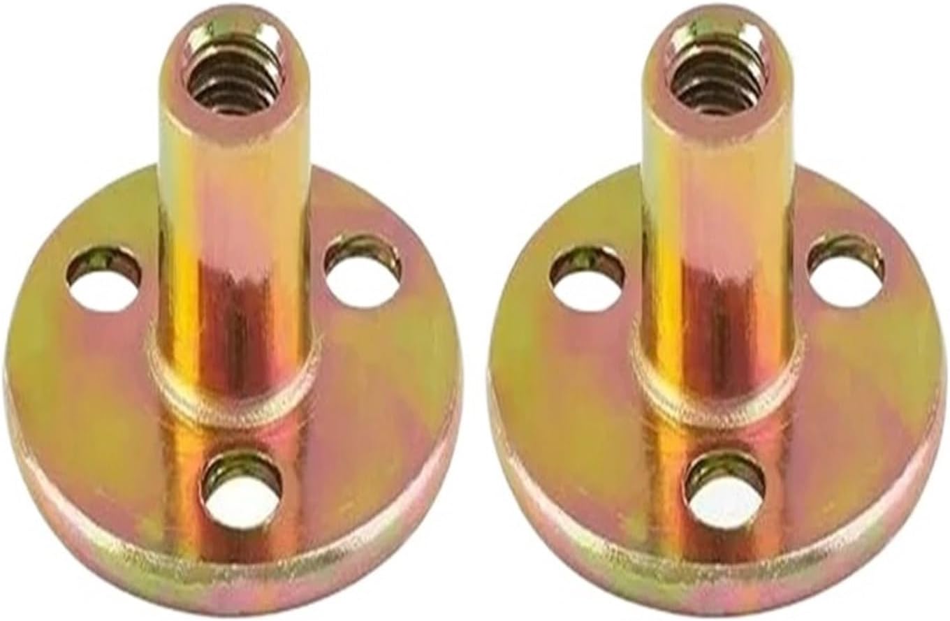 10pcs Galvanized Metal T-Nuts with Flange - Full Thread, Right-Hand Screws Hardware Accessories