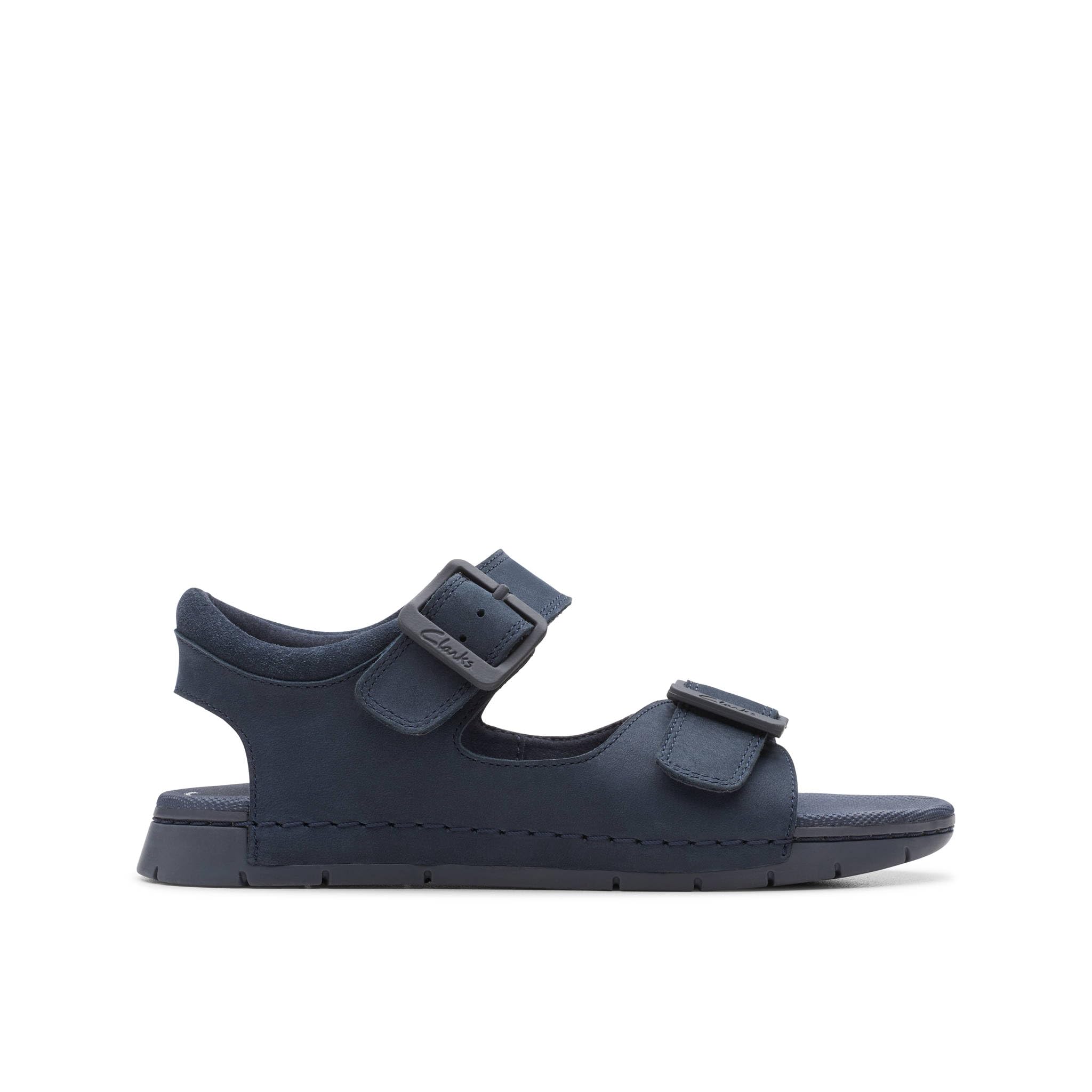 Clarks Premium Boys Baha Beach K Flat Sandal, Navy, 1.5 UK