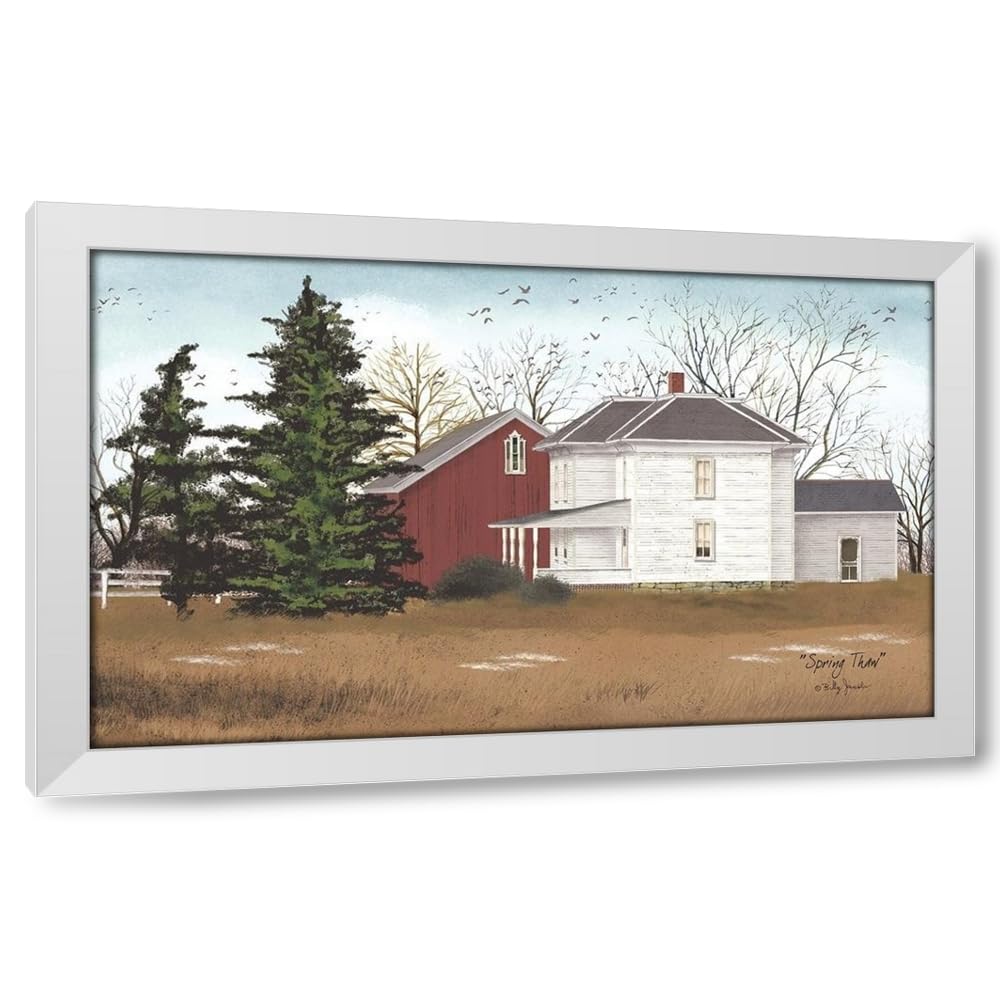 絵画 springtime Thaw Amazon.com: ArtDirect Spring Thaw 18x12 White Modern Wood